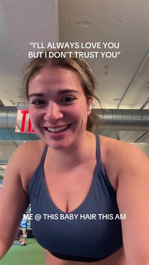 Wtfffff little guy!! #babyhair #badhairday #morninggym #stairmaster #help