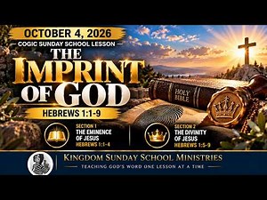The Imprint of God, COGIC Sunday School Lesson for October 4, 2026 #cogic