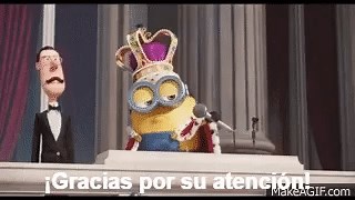 Minions - mic drop on Make a GIF