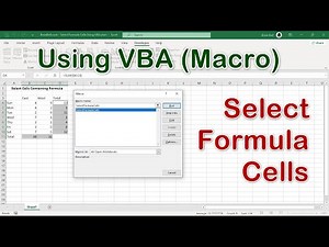 How to Select Formula Cells Using VBA #Excel