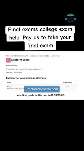 Final Exams & College Exam Help