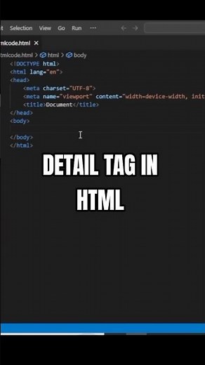Detail Tag in HTML