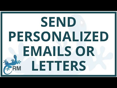 Send personalized emails or letters using Microsoft Outlook, Word and Excel