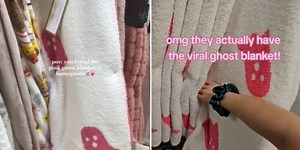 Where to buy the viral pink ghost blankets and how much do they costs
