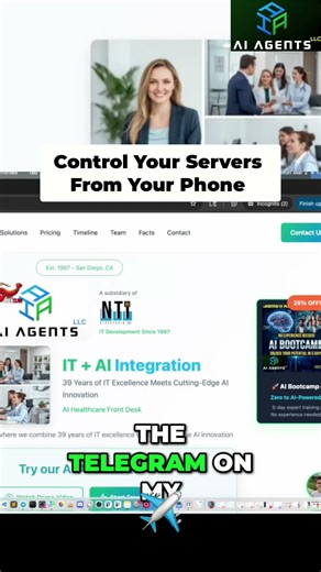 Program AI Agents Directly From Your Phone via Telegram! #shorts