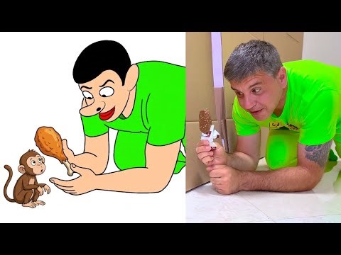 Nastya plays hide and seek with her dad at home - Funny Drawing Meme | Like Nastya Full video