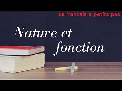 Nature et fonction d'un mot