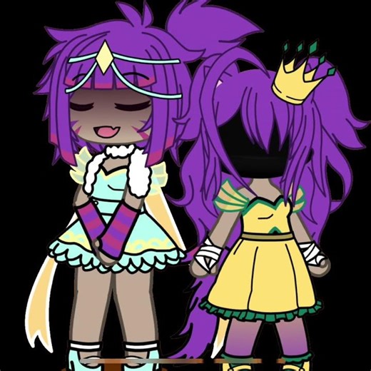 Pixel and their mom! #gacha #gachalife #gachaclub #alien #edit