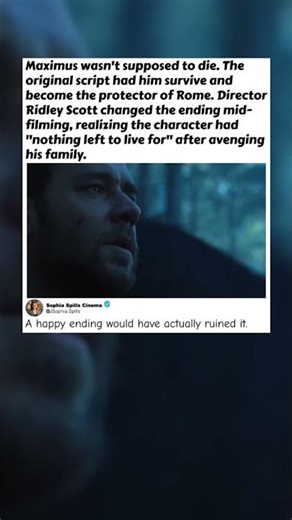 He Was Supposed To LIVE#Gladiator #AlternateEnding #ScriptChange