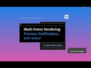 New Multi-Frame Rendering features in After Effects Beta | Adobe Video