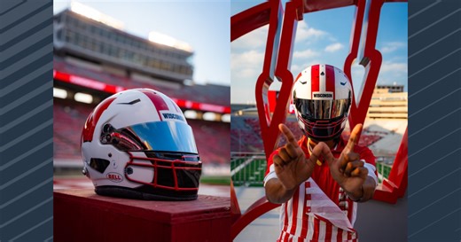 UW alum Sundaramoorthy pays homage to alma mater with Milwaukee 100 helmet