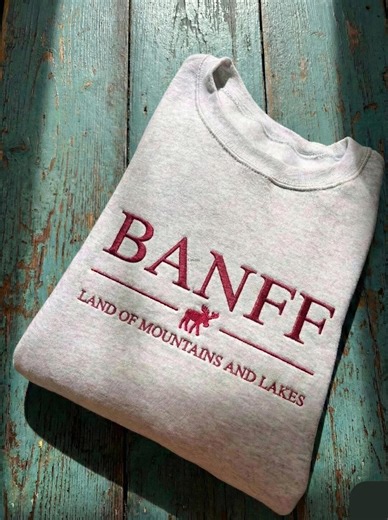 Banff Embroidered Shirt, Canada Gift, Banff Hoodie, Alberta Shirt, Banff Souvenir, Unisex Sweatshirt - Etsy