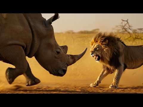 Lion vs Rhino: The Ultimate Clash of Titans