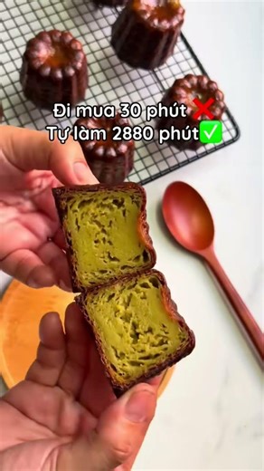 Canelé chờ đợi nhưng xứng đáng #canele #food #cooking #lambanh #recipe #fyp #nauan