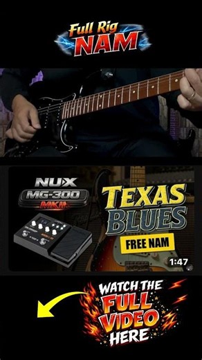 Texas Blues Tone on the NUX MG-300 MKII #guitar #guitarist