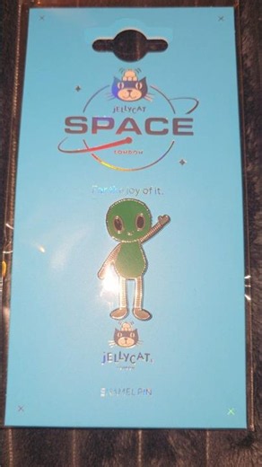 Jellycat Space London exclusive enamel pin featuring the Zyllan Alien!