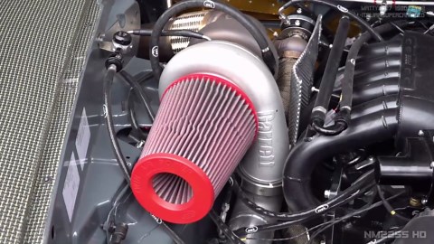 Corvette C6 with 3-rotor turbo RX7 engine sound