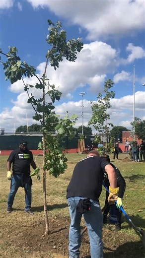 I recently joined The Nature Conservancy in Pennsylvania, the Philadelphia Eagles, and other community partners to help plant some native trees at the South Philadelphia Super Site. This park is a popular venue for youth sports and activities, so creating an area to escape the blazing summer sun was much needed! The Nature Conservancy in Pennsylvania has been supporting many projects like these in Philly and across PA for over 50 years, and they’ve conserved over 100,000 acres of land in PA alon