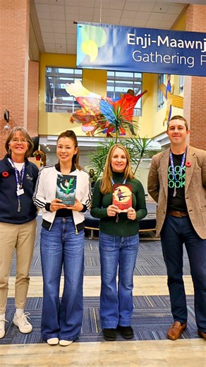 Happy I Read Canadian Day! 📚🍁 I Read Canadian Day is a national celebration of books by Canadian authors. It's a chance to elevate and celebrate the incredible breadth, diversity, and talent in Canadian literature. Today, we were thrilled to host Canadian author A. Y. Chan, who inspired students with stories about her Legendary Mo Seto novels, the publishing process, and her five steps to success: courtesy, integrity, perseverance, self-control, and indomitable spirit. The students were comple
