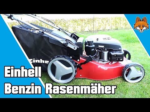 Benzin Rasenmäher mit Antrieb und Elektrostarter von Einhell im Test 🏆