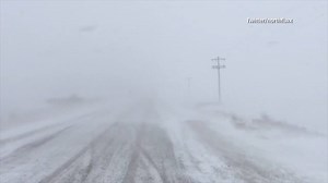 Blowing #snow in Goodridge, MN caused travel issues yesterday. Millions of people in the Midwest are waking up to snow this am. Details on AMHQ. | America's Morning Headquarters