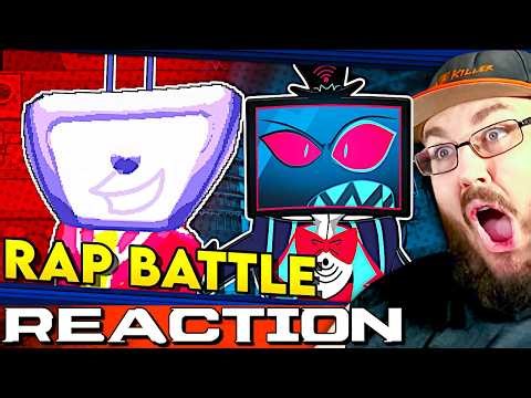 Tenna vs. Vox - DELTARUNE vs. Hazbin Hotel. RAP BATTLE! (DGPRB) REACTION!!!