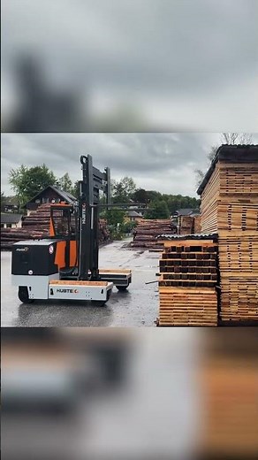 Hubtex Forklift: Watch This Beast Carry Lumber!