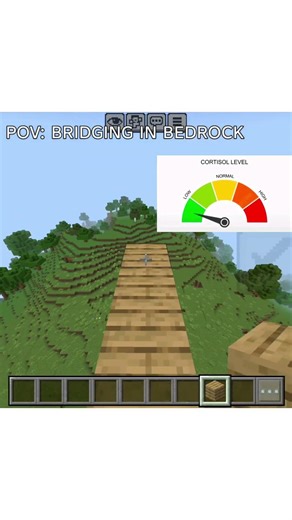 Minecraft Bridging In Java And Bedrock #minecraft #shorts