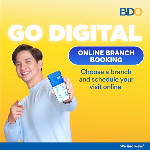 Plan ahead and book your visit online. Simply go to the BDO website, click Branches, and select Book a Visit. We find ways to make every banking experience convenient for you. Go digital with BDO. | BDO Unibank