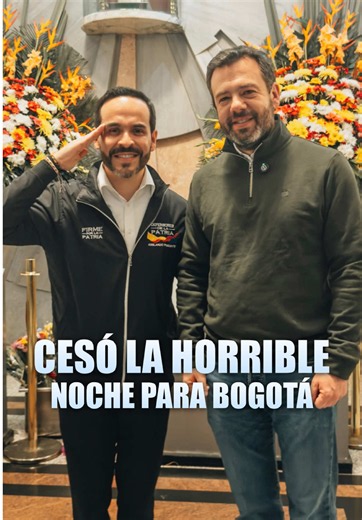 ¡Cesó la horrible noche para Bogotá! Le reiteré al alcalde Carlos Fernando Galán que la capital contará con todo el respaldo del Gobierno Nacional. Trabajaremos de manera articulada para devolverles a los bogotanos la seguridad, el orden, la movilidad y las oportunidades que merecen. Bogotá será una prioridad de nuestro gobierno, porque la Patria Milagro también se construye desde su capital. Firme por la Patria. 🇨🇴🐅