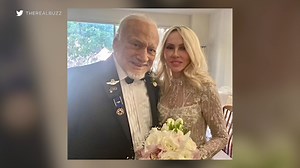 Famed astronaut Buzz Aldrin gets married in LA on his 93rd birthday