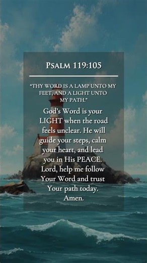 Let God’s Word Guide Every Step You Take ✨ Psalm 119:105 #bibleverse #faith #amen #motivation