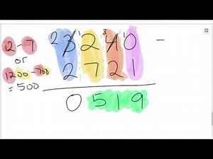 Algorithms for Subtracting Numbers