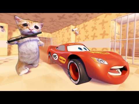 Lightning McQueen ESCAPE EL GATO'S PRISON RUN in Roblox!