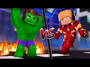 HULK KIT VS IRON MAN KIT IN MINECRAFT!