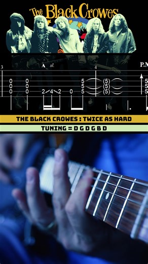 Twice As Hard guitar riff by The Black Crowes | GuitArmy