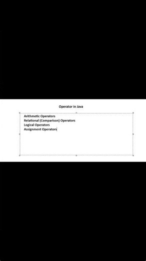operator in java #shortvideo #java #shorts #short