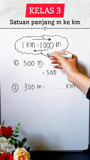 Matematika kelas 3 sd semester 2. Konversi satuan panjang dari meter ke kilometer. #kelas3sd #math #matematikasd #kilometer #meter #konversi | Yeni Astri