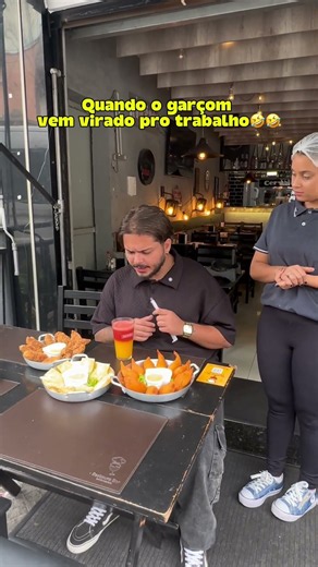 When the waiter shows up to work hungover 😅