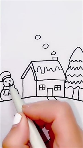 Let's Draw Snowy Wonders: Simple Sketch for Kids