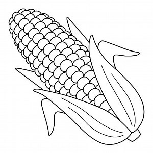A cute and funny coloring page of Corn. Provides hours of coloring...