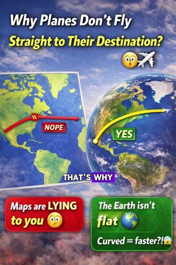 Why Planes Don’t Fly Straight to Their Destination ✈️😳