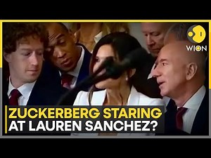 Trump Inauguration 2025: Mark Zuckerberg's Stare at Lauren Sanchez Goes Viral | WION