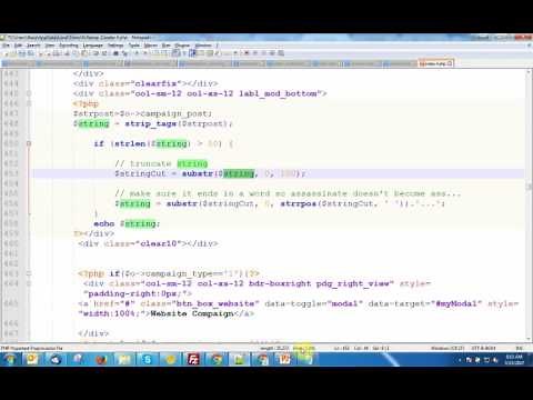how to limit text length in php and provide read more link