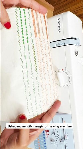 How to stitch on usha janome stitch magic machine ✨#explore #shorts #sewingmachine #ushajanome
