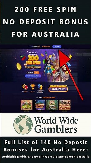 Spin Dinero Casino – 200 Free Spins (No Deposit, Australia)