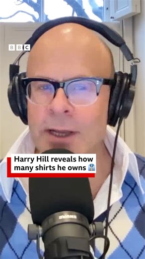 The iconic collar ❤️👔 Harry Hill is releasing a new podcast and has spoken to BBC's Claire Carter about it - who knew he had that many shirts 😧 | BBC Bristol