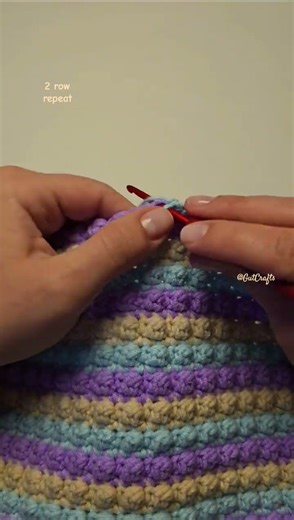 2 Row Repeat Bubble Stitch Crochet Pattern | Crochet Blanket #crochettutorial #easycrochet