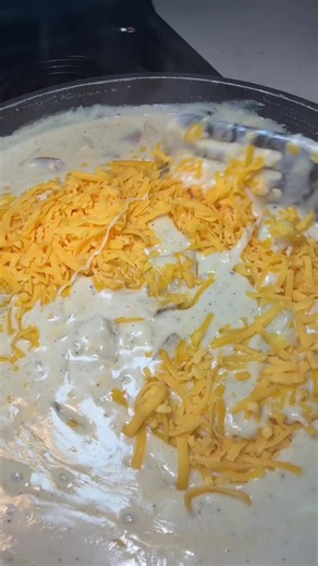 Potato Soup Recipe with Beef Cubes, Cream & Cheddar