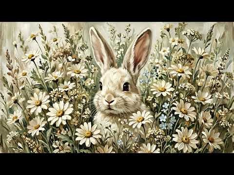 Soft Pastel Animal Art | Frame TV Art in 4K | Cottagecore Spring Painting Screensaver